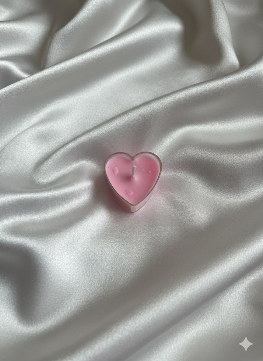 TEA LIGHT HEART CANDLE